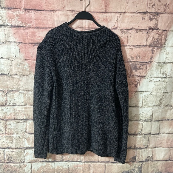 LL Bean Grey Pullover Button Sweater Men's Size Large - Picture 2 of 3